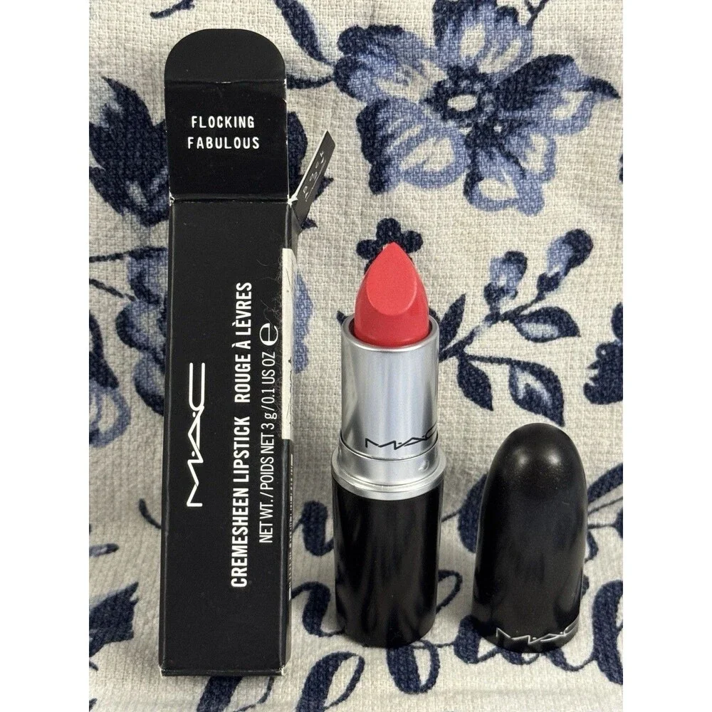 RARE 2015 MAC Flocking Fabulous Lipstick Flamingo Park Collection NIB AA5